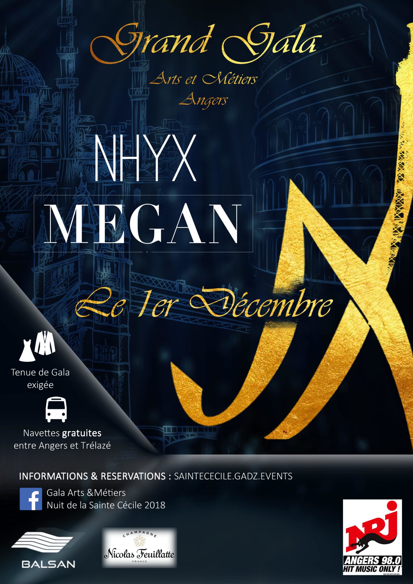 NUIT DE LA SAINTE CÉCILE Soirée Privée Arena Loire Trélazé