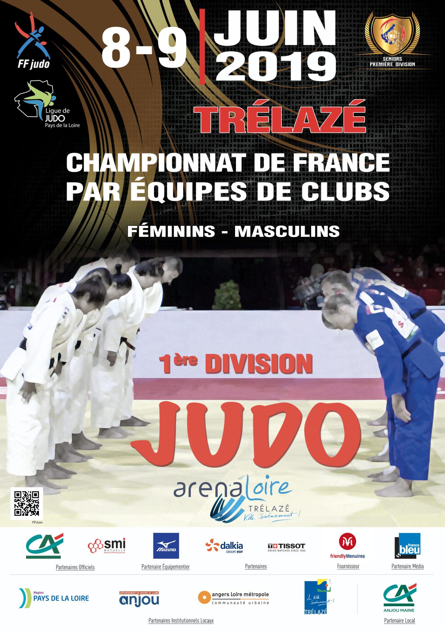 CHAMPIONNAT DE FRANCE DE JUDO COMPÉTITION MASCULINE Arena Loire Trélazé