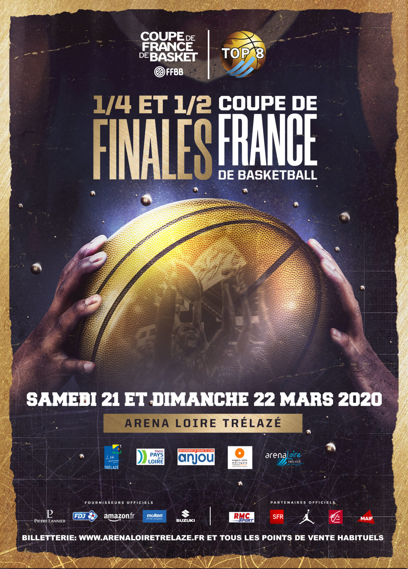 TOP 8 COUPE DE FRANCE DE BASKET Arena Loire Trélazé